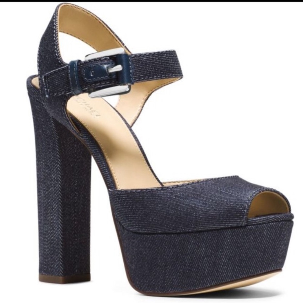 MICHAEL Michael Kors London Denim Heels
